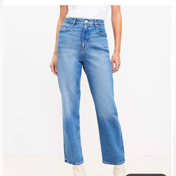 Loft The Straight High Rise Jeans - size 28 - NWT - Picture 1 of 5